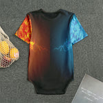 Fire And Ice Dragons Print Men's Bodysuit