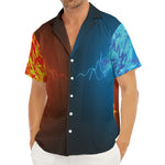 Fire And Ice Dragons Print Men's Deep V-Neck Shirt