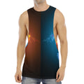 Fire And Ice Dragons Print Men's Muscle Tank Top