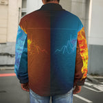 Fire And Ice Dragons Print Men's Shirt Jacket