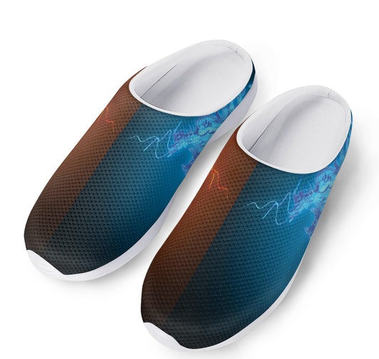Fire And Ice Dragons Print Mesh Casual Shoes
