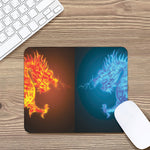 Fire And Ice Dragons Print Mouse Pad