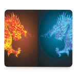 Fire And Ice Dragons Print Mouse Pad