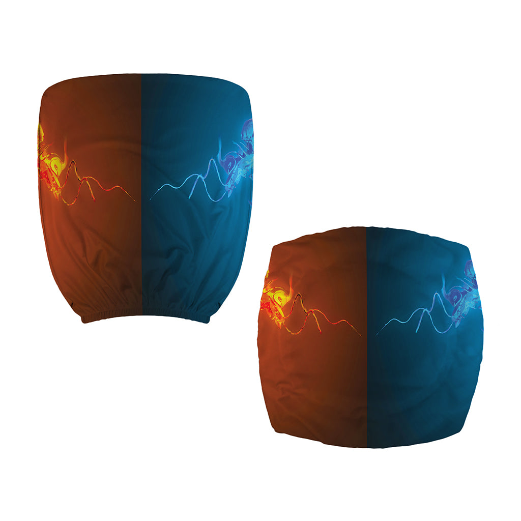 Fire And Ice Dragons Print Office Chair Cover