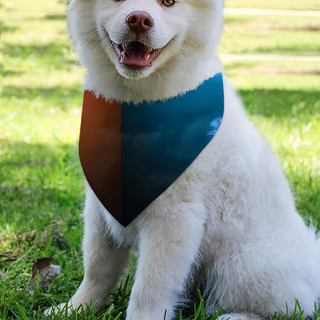 Fire And Ice Dragons Print Over The Collar Dog Bandana