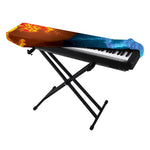 Fire And Ice Dragons Print Piano Keyboard Cover