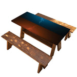 Fire And Ice Dragons Print Picnic Table Cover