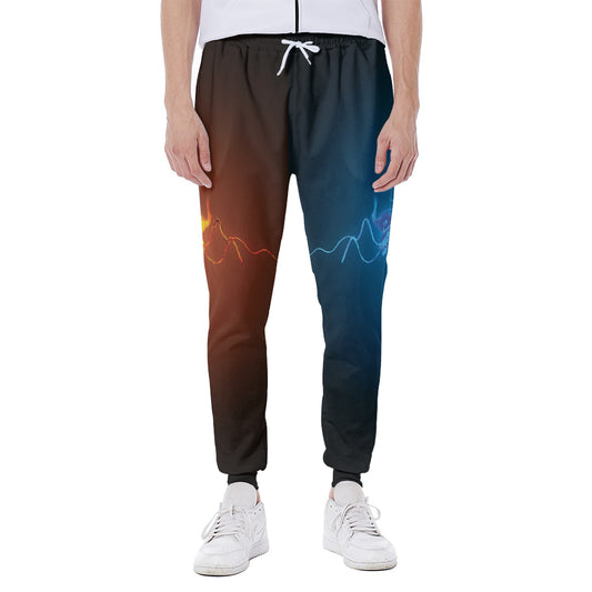 Fire And Ice Dragons Print Scuba Joggers