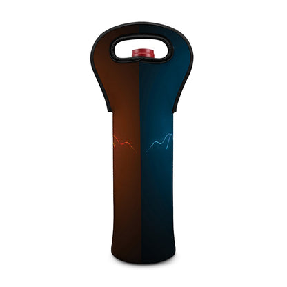 Fire And Ice Dragons Print Single Neoprene Wine Tote
