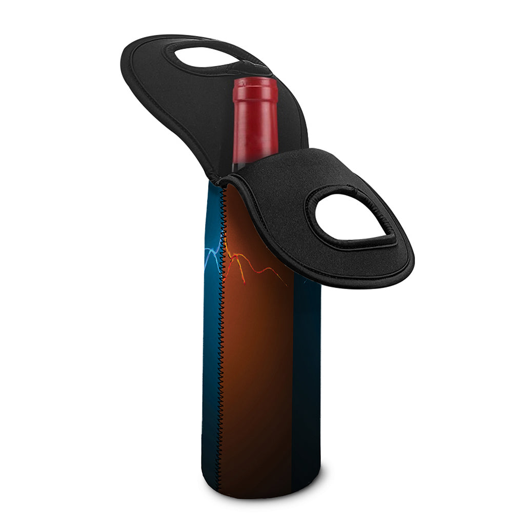 Fire And Ice Dragons Print Single Neoprene Wine Tote