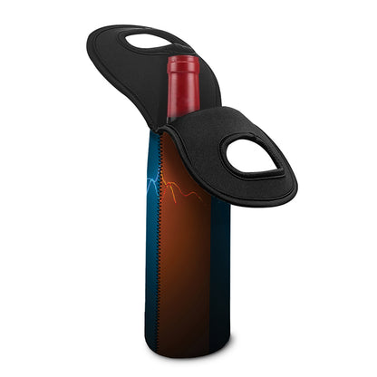 Fire And Ice Dragons Print Single Neoprene Wine Tote