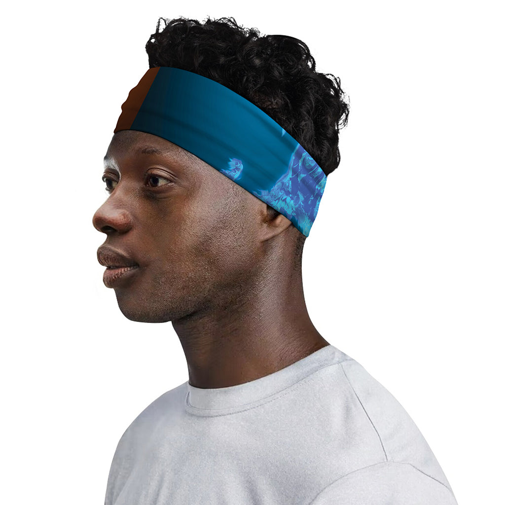Fire And Ice Dragons Print Sports Headband
