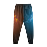 Fire And Ice Dragons Print Sweatpants