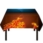 Fire And Ice Dragons Print Tablecloth