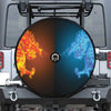 Fire And Ice Dragons Print Tire Cover With Camera Hole