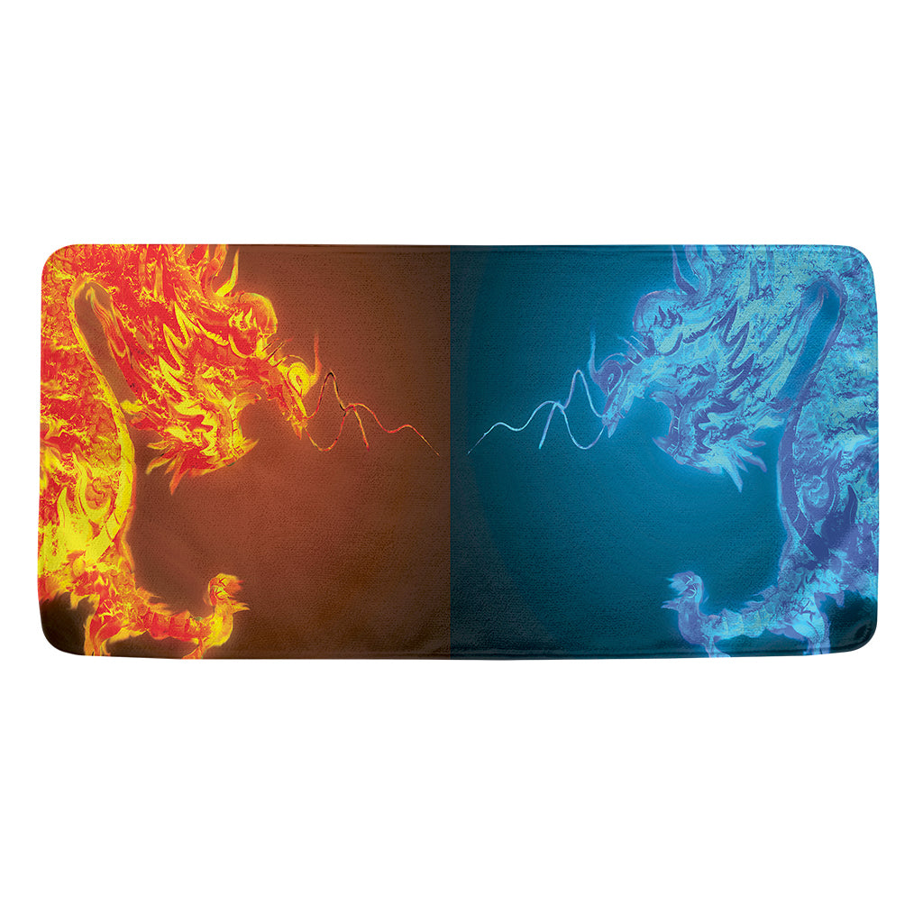 Fire And Ice Dragons Print Towel