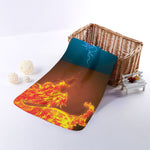 Fire And Ice Dragons Print Towel