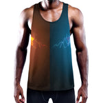 Fire And Ice Dragons Print Training Tank Top