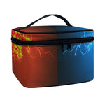 Fire And Ice Dragons Print Travel Makeup Bag
