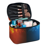 Fire And Ice Dragons Print Travel Makeup Bag