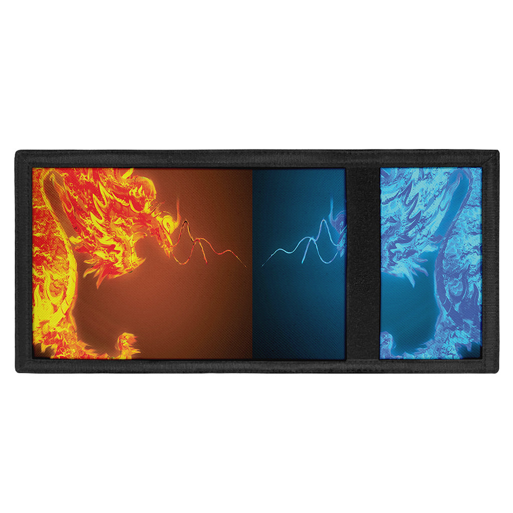 Fire And Ice Dragons Print Trifold Wallet