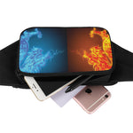Fire And Ice Dragons Print Waist Bag