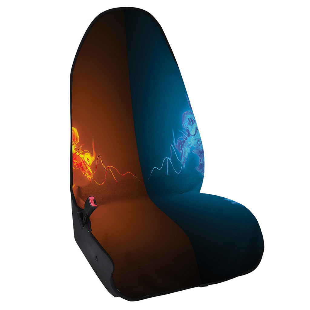 Fire And Ice Dragons Print Waterproof Car Seat Cover