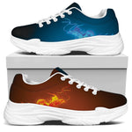 Fire And Ice Dragons Print White Chunky Shoes