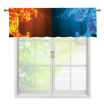 Fire And Ice Dragons Print Window Valance