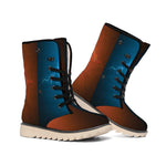 Fire And Ice Dragons Print Winter Boots