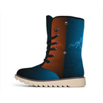 Fire And Ice Dragons Print Winter Boots