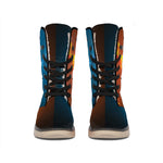 Fire And Ice Dragons Print Winter Boots