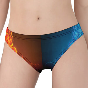 Fire And Ice Dragons Print Women's Panties