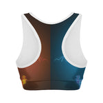 Fire And Ice Dragons Print Women's Sports Bra