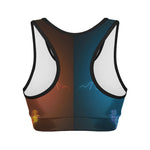 Fire And Ice Dragons Print Women's Sports Bra
