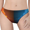 Fire And Ice Dragons Print Women's Thong