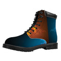 Fire And Ice Dragons Print Padded Collar Lace Up Boots