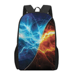 Fire And Ice Energy Print 17 Inch Backpack