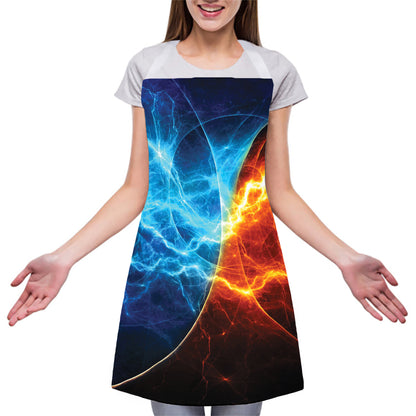 Fire And Ice Energy Print Adjustable Apron