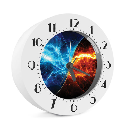 Fire And Ice Energy Print Alarm Clock