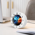 Fire And Ice Energy Print Alarm Clock