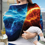 Fire And Ice Energy Print Baby Seat Cover