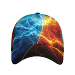 Fire And Ice Energy Print Baseball Cap