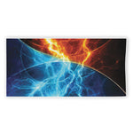 Fire And Ice Energy Print Beach Towel