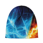 Fire And Ice Energy Print Beanie