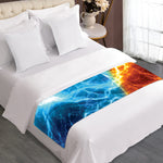 Fire And Ice Energy Print Bed Runner