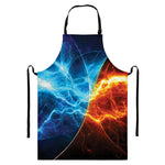 Fire And Ice Energy Print Bib Apron With Pocket
