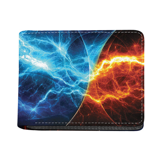 Fire And Ice Energy Print Bifold Wallet