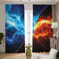 Fire And Ice Energy Print Dimout Pencil Pleat Curtains