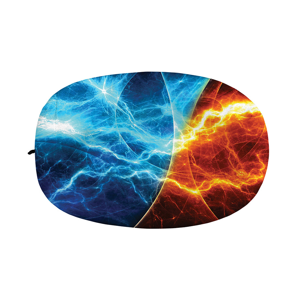 Fire And Ice Energy Print Car Side Mirror Covers